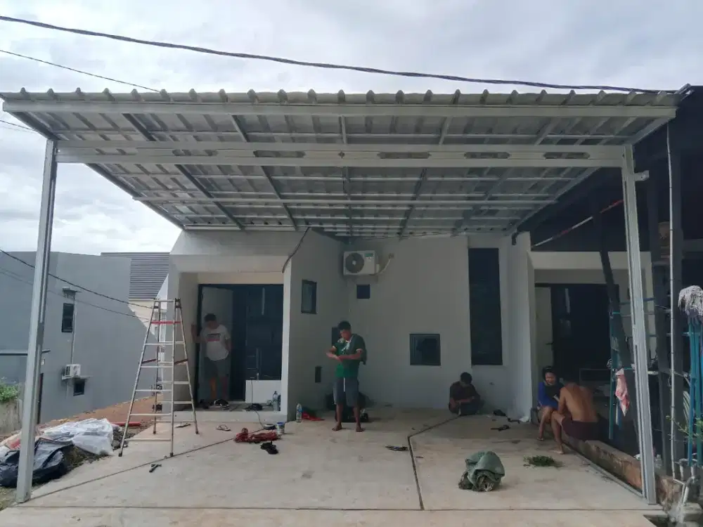 Pasang kanopi baja ringan