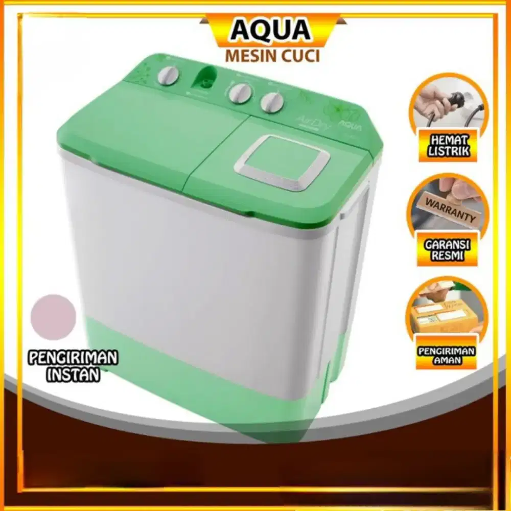 Mesin cuci Aqua QW761XT(GR) 2 Tabung Kapasitas 7 Kg Hijab Mode