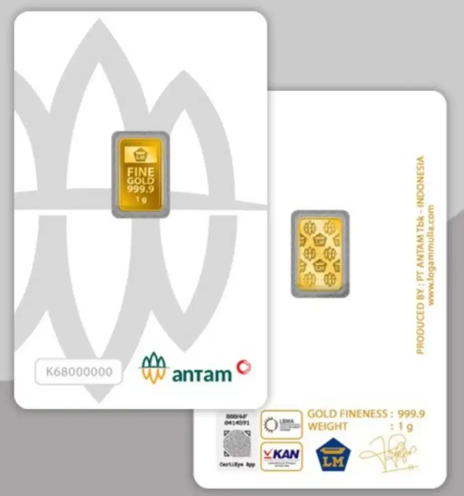 Dibeli logam Mulia Antam emas Batangan 1gr