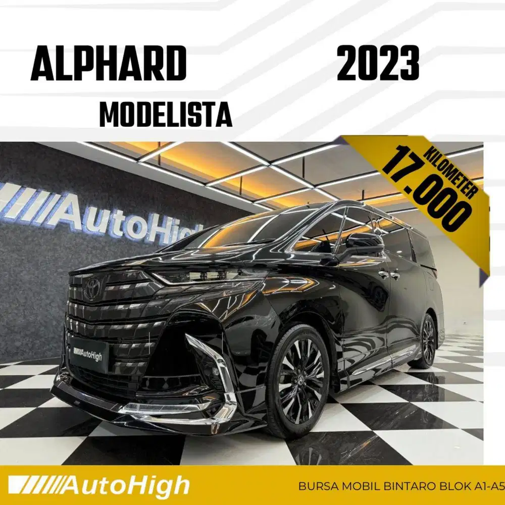 DP10% [Km17.000] Alphard G CVT Modelista 2023 Black Reg 2024 #AUTOHIGH