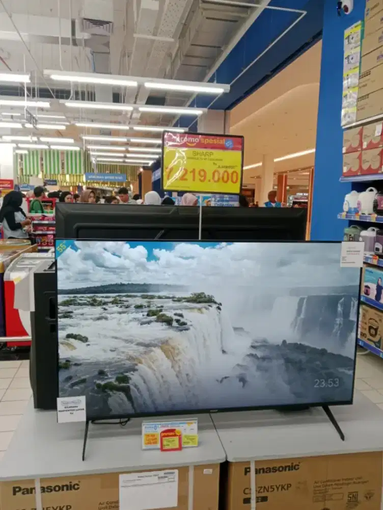 kredit Tv Sharp 55 inch cuma ktp via home credit free angsuran 1-2×