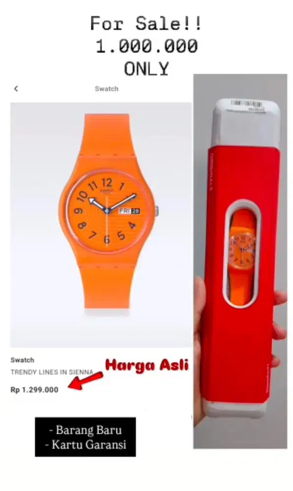 Jam Tangan Swatch Trendy Lines in Siena