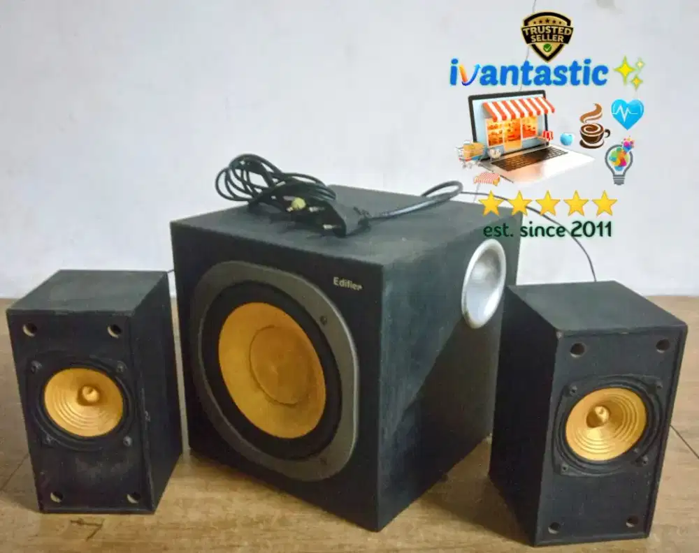 EDIFIER P3060 GOLDEN LIMITED EDITION 2.1 USB Speaker Multimedia Gaming