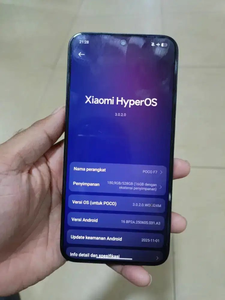 Poco F7 12/512 Pemakaian 4 Bulan