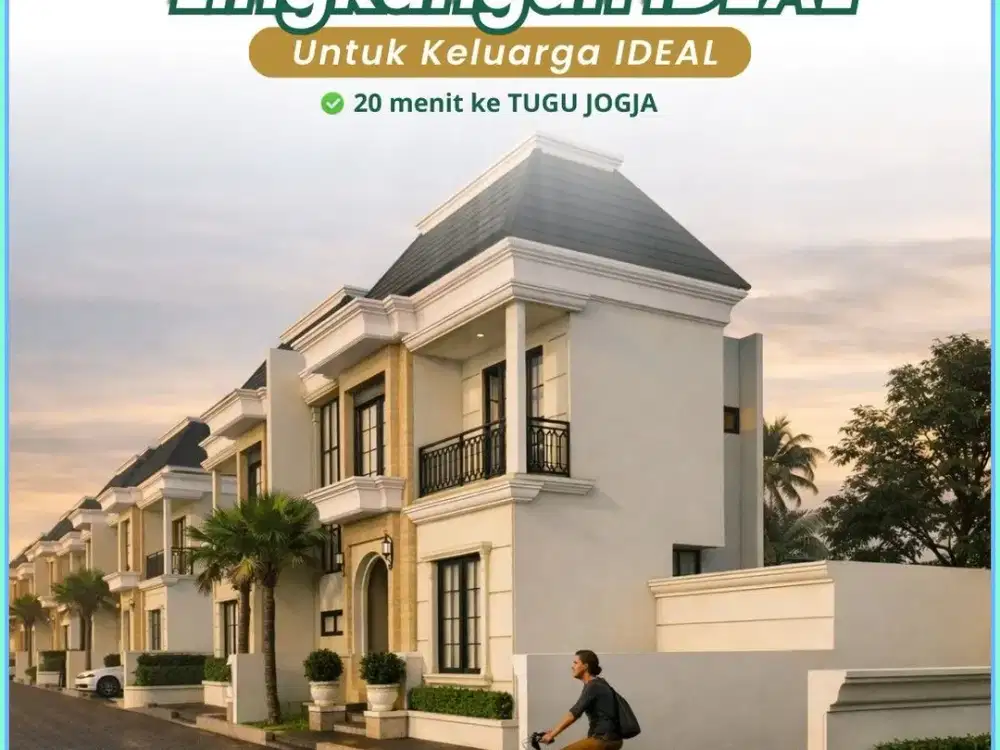 HUNIAN 2 LANTAI YOGYAKARTA DESAIN AMERICAN CLASSIC JL GODEAN DEKAT TUGU