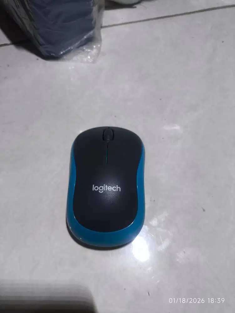 LOGITECH WIRELESS MOUSE M185 ORIGINAL List Biru Abu Abu Bekas