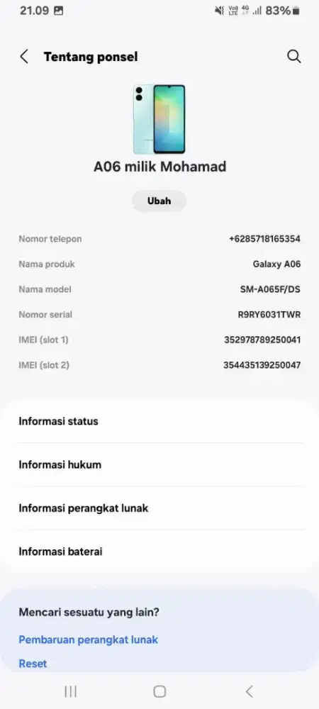 samsung a06 mulus