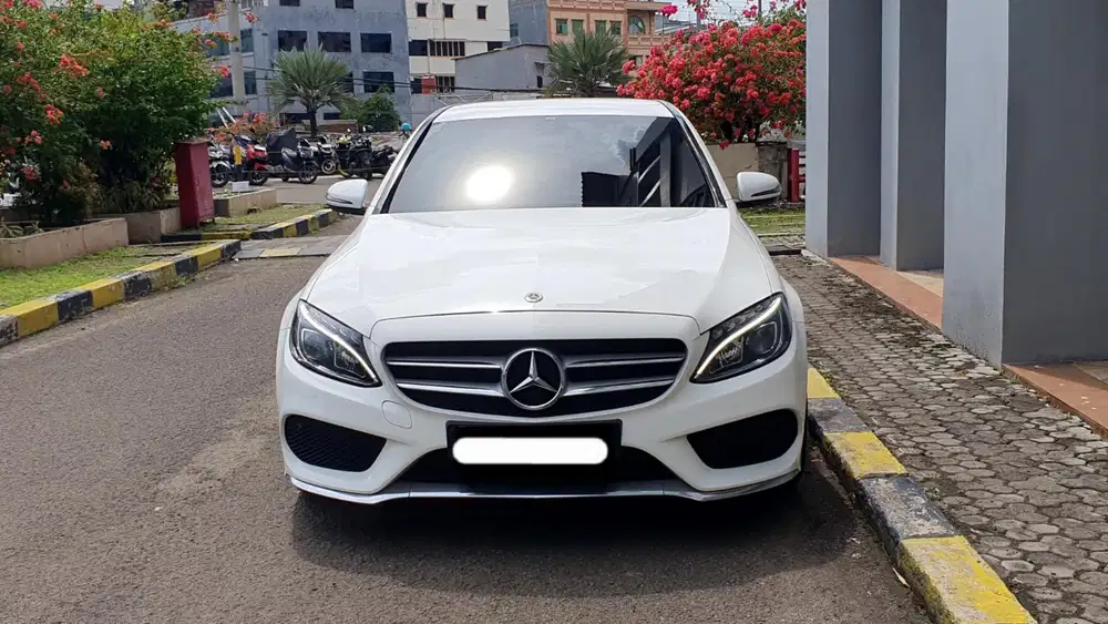 Km19rb mercedes benz mercy c200 amg line 2018 putih pajak panjang