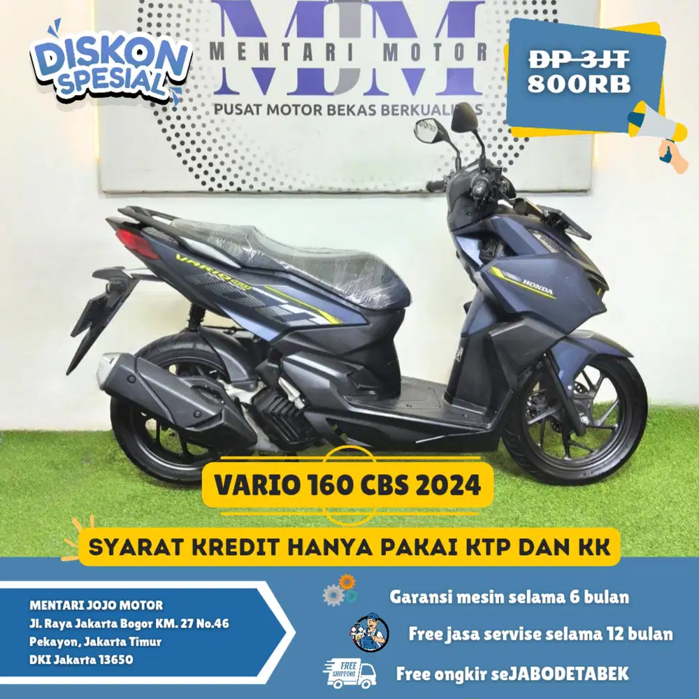 PROMO!! DP 1JT VARIO 160 CBS 2024 GASS HANYA DI MENTARI JOJO MOTOR