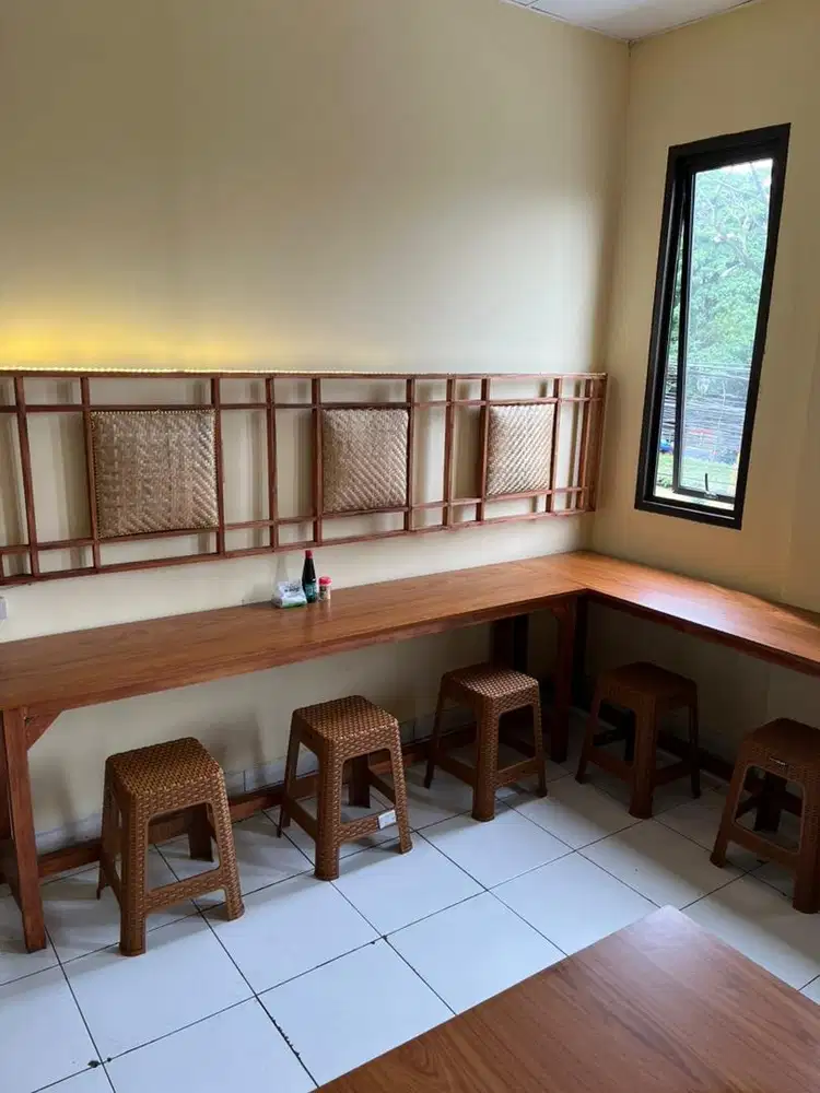 Jual borongan Meja kayu lapis hpl u tuk warung makan