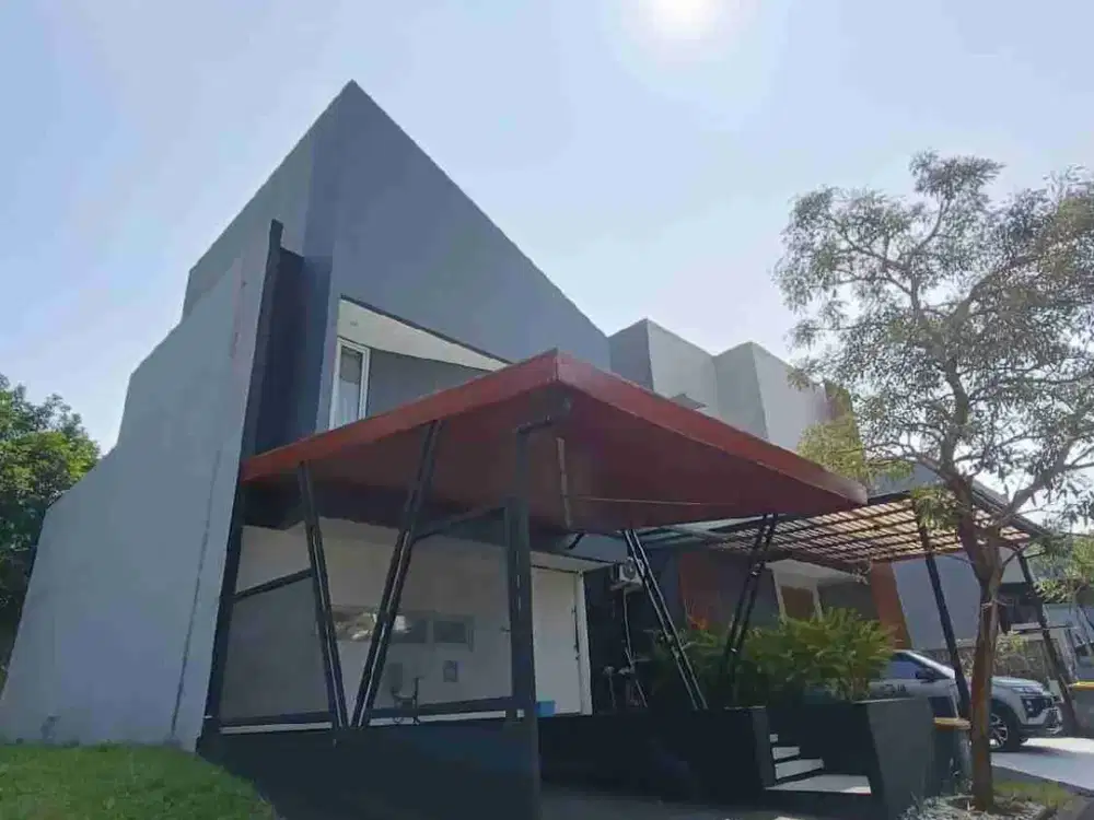 DIJUAL RUMAH MINIMALIS MODERN SIAP HUNI DALAM CLUSTER ONE GATE DI BSD 5 MENIT KE PINTU TOL