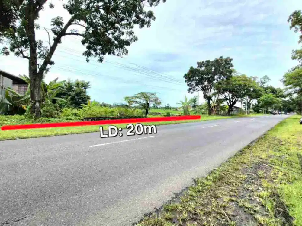 tanah luas pinggir jalan lawu strategis arah tw