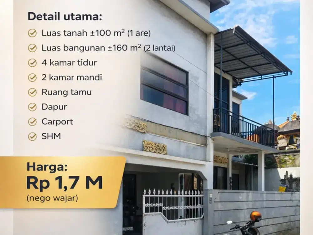 RUMAH MINIMALIS 2 LANTAI – STRATEGIS DI PADANG SAMBIAN