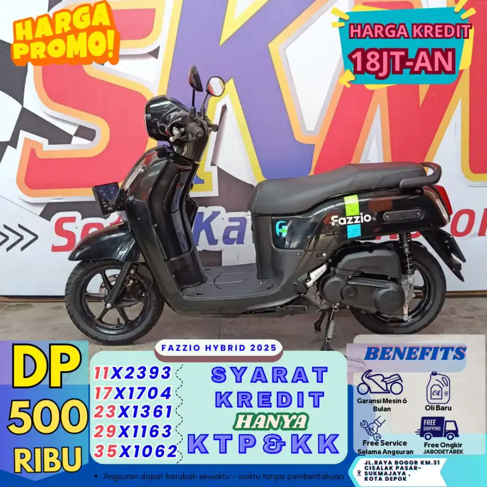 Syarat kredit KTP&KK Yamaha fazzio 2025 cash credit
