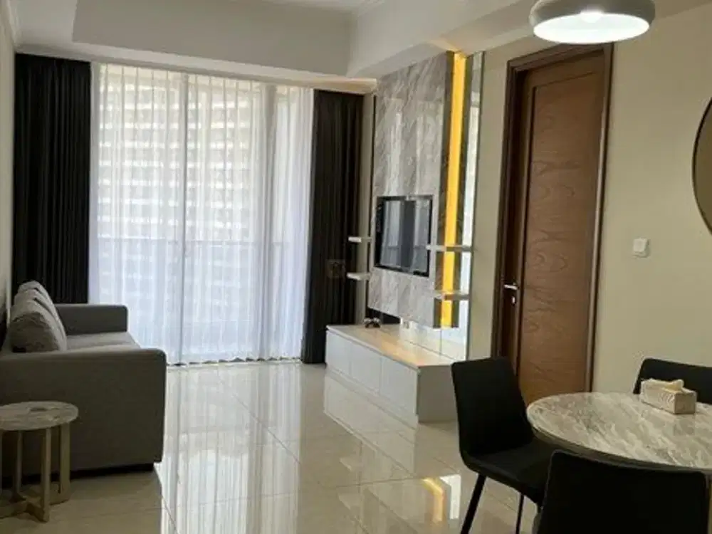 Furnish Bagus Sewa 2BR di Condominium Taman Anggrek Residence Terdapat Bathtub Fasilitas Clubhouse, Kolam Renang, Dekat ke Mall Hublife, Central Park