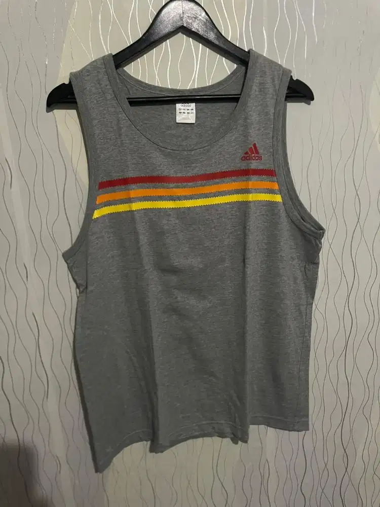 adidas grey with 3 stripes chest