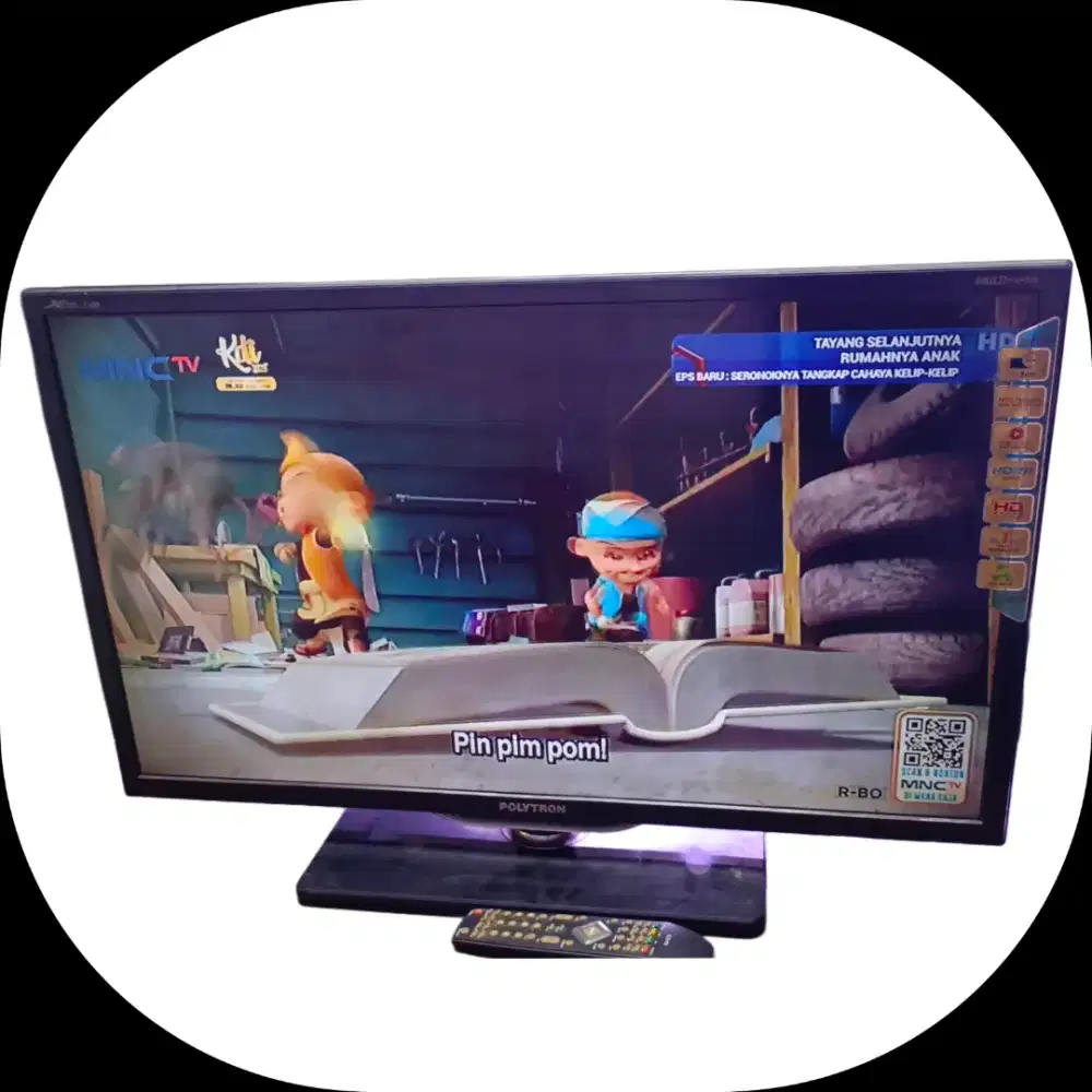 TV LED POLYTRON 32 IN + STB SIAP PAKAI