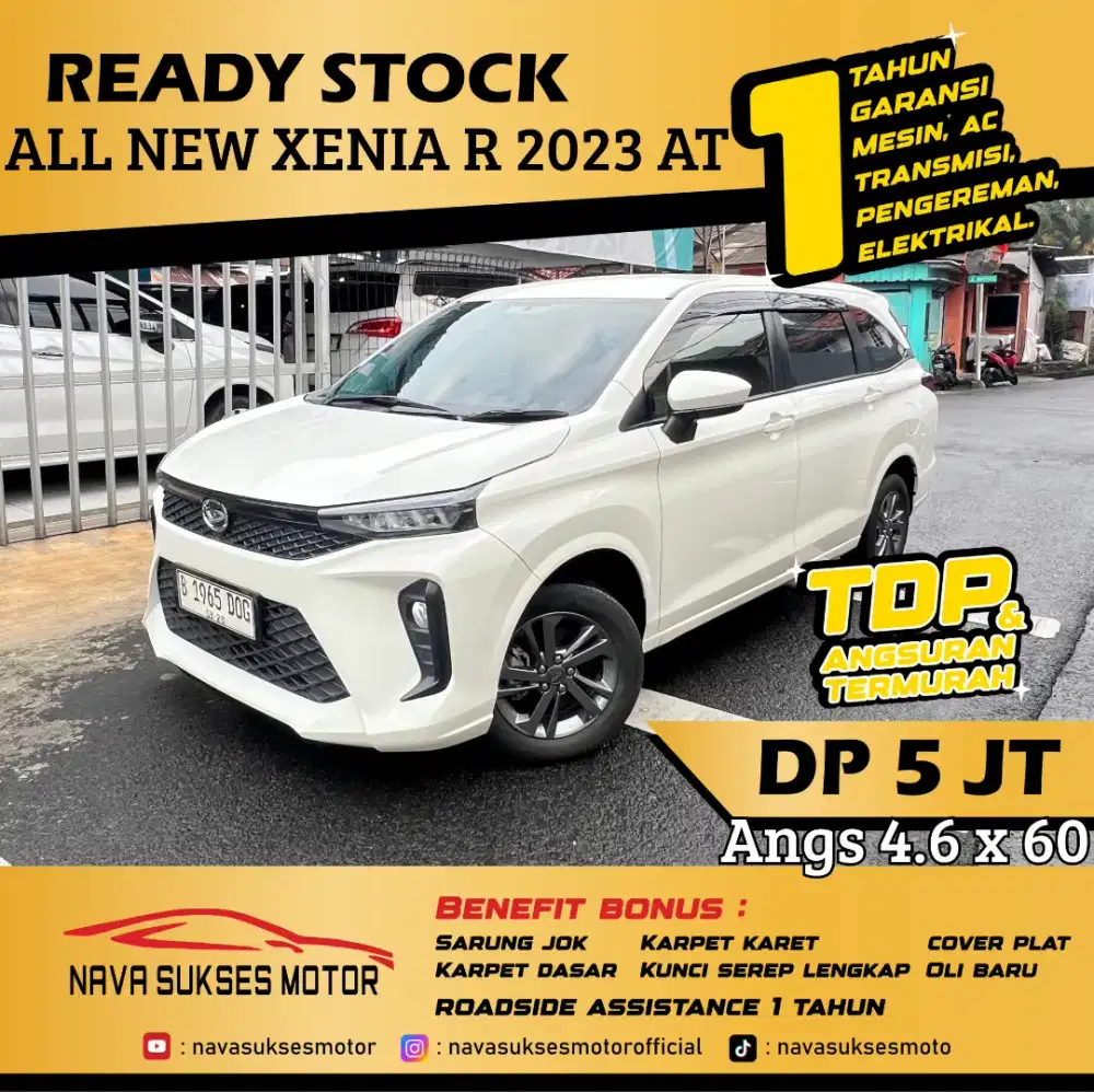 TDP 5 Jt Angs Termurah All New Xenia R 2023 Matic Putih Low Km LikeNew