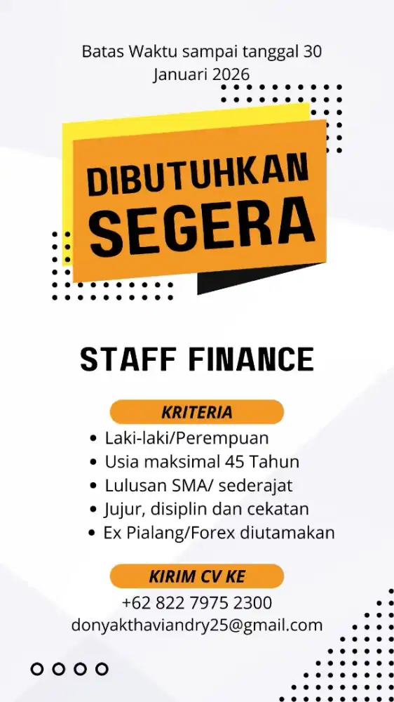 Terbuka lowongan kerja