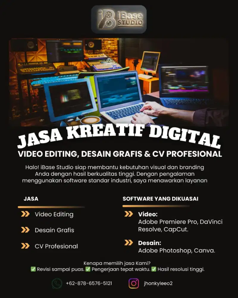 Jasa Kreatif Digital: Video Editing, Desain Grafis & CV Profesional