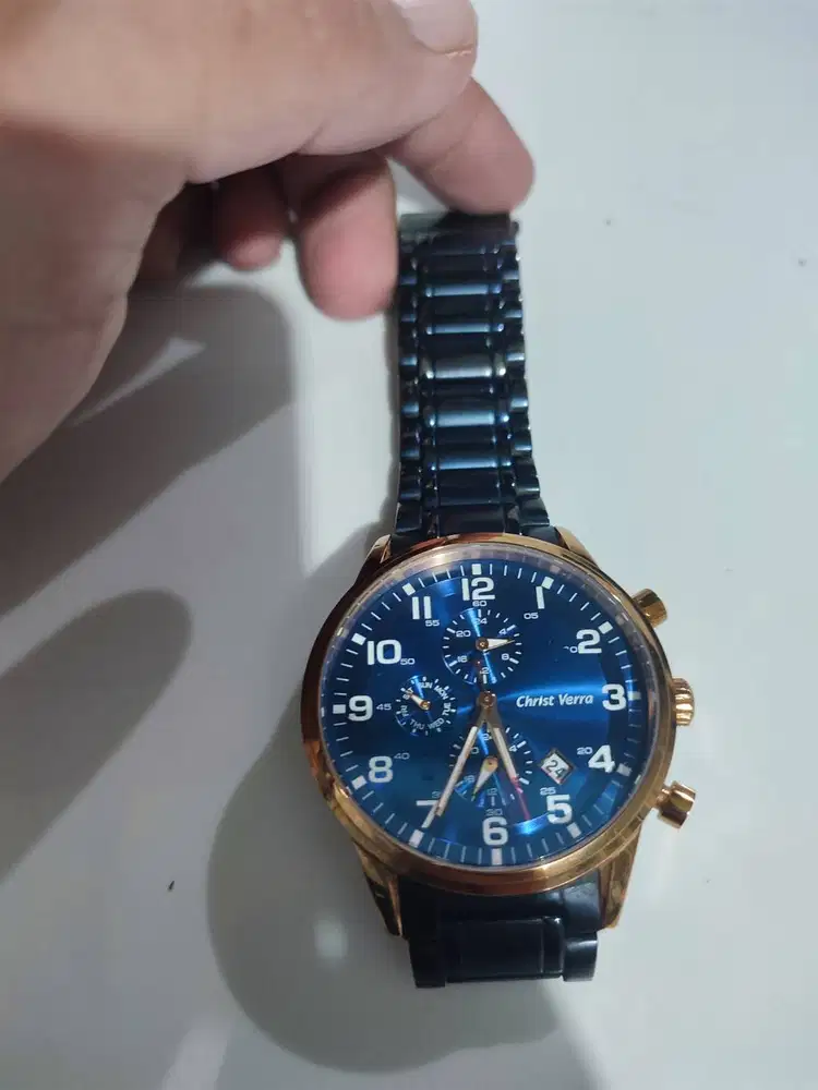 Jam tangan Christ Verra blue gold original