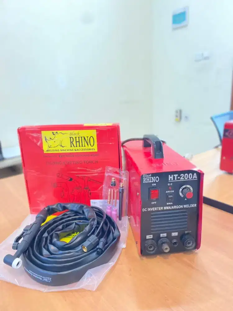 MESIN LAS TIG ARGON BEKAS 200A RHINO GTAW SECOND 1 PHASE INVERTER
