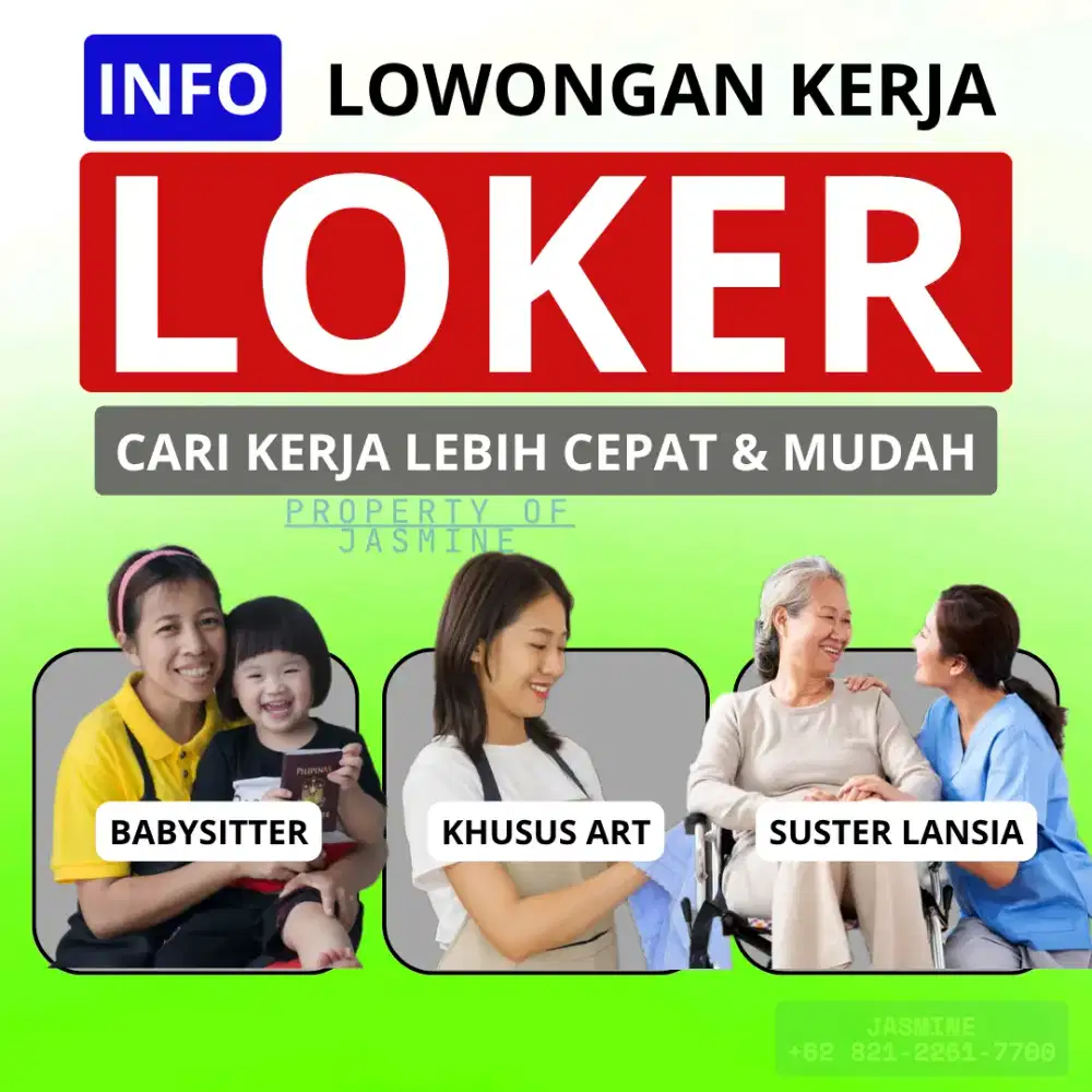 Loker art, babysitter, suster lansia