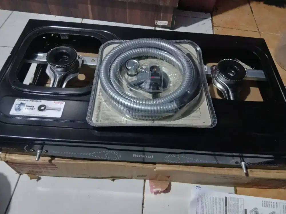 Kompor Rinai 2 tungku+ selang regulator