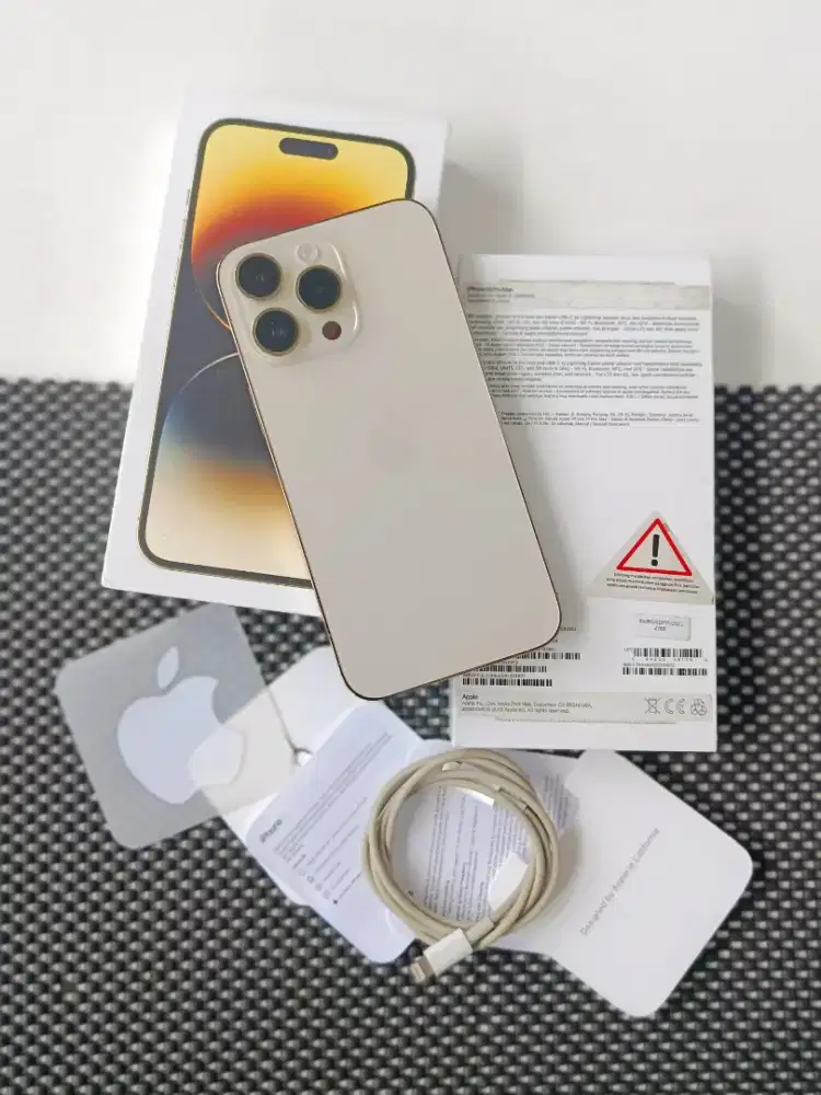 Iphone 14 Pro Max 256gb Gold IBOX ios 16 Mulus Normal Malang Batu