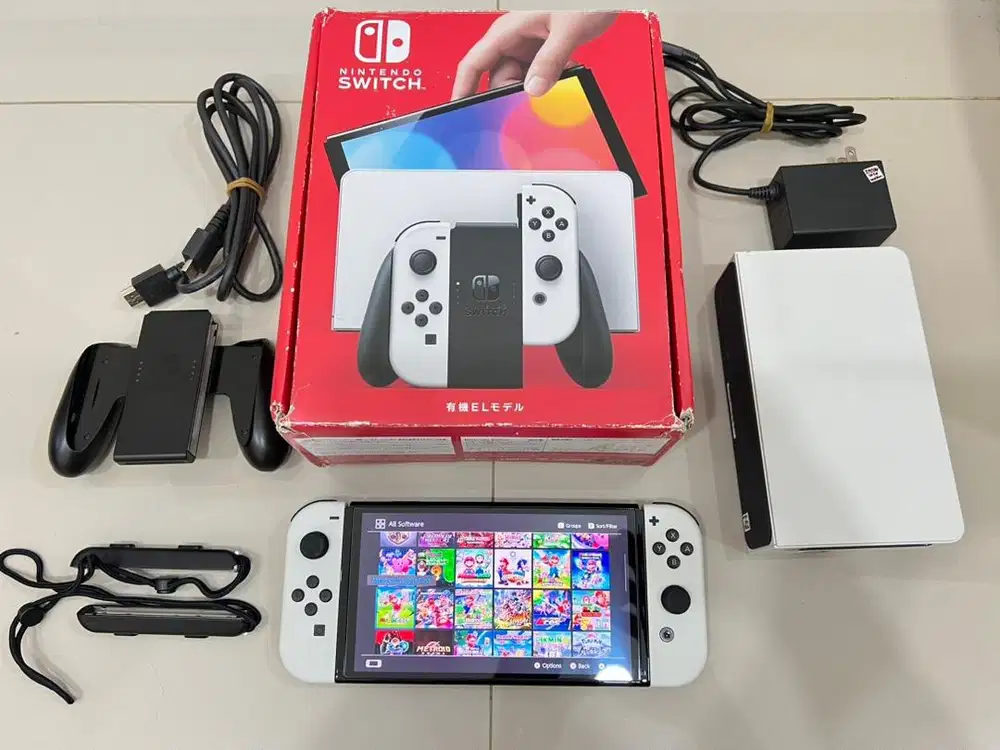 Nintendo switch oled 512gb dualboot ce ef we fullset original