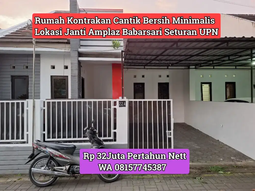 RUMAH AREA JANTI AMPLAZ JL.JOGJA - SOLO DISEWAKAN 32JUTA /THN