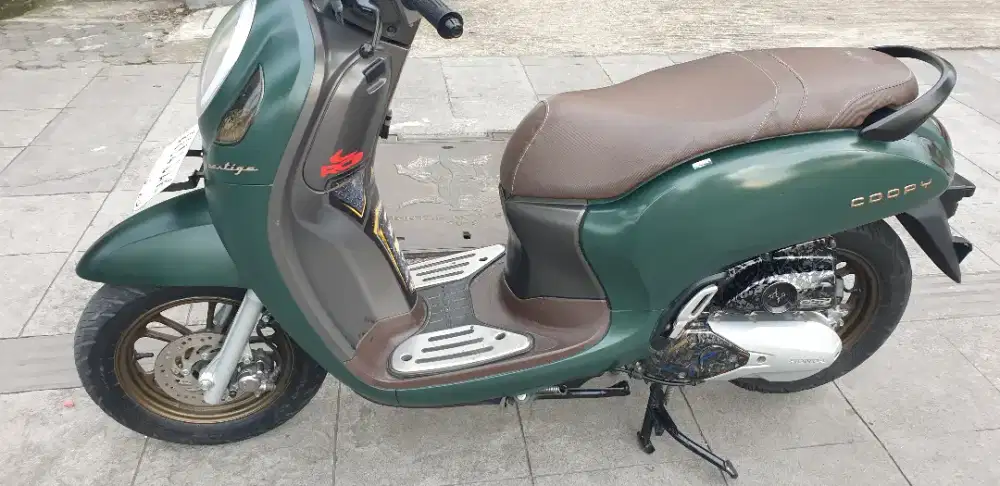 Scoopy Prestige th 2022 hijau Armi super mulus re.ot lengkap pjk baru
