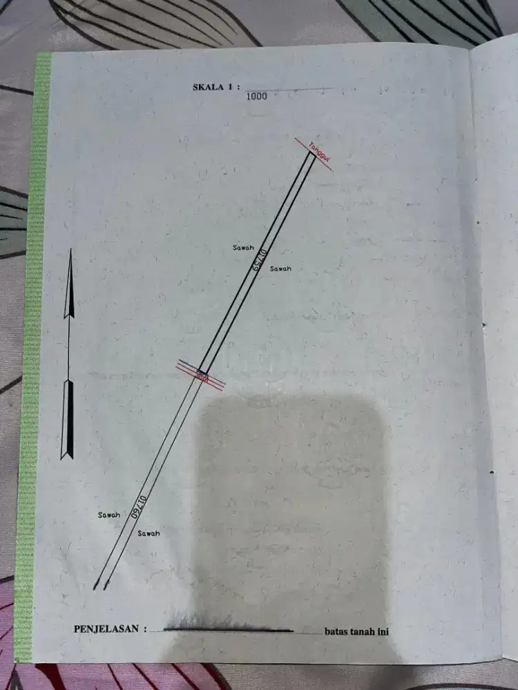 Dijual Tanah Sawah 439 m² — Desa Glagah, Kec. Temon, Kab. Kulon Progo
