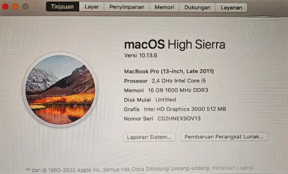 JUAL MURAH & CEPAT MACBOOK PRO 13 INCH 2011