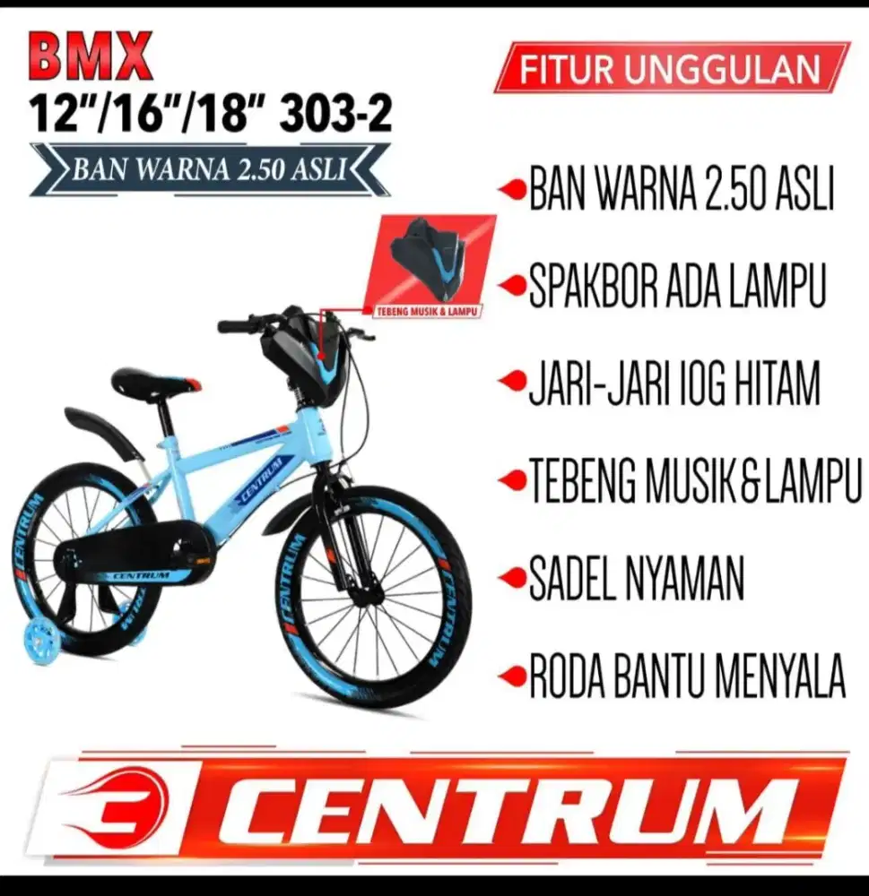 sepeda anak ukrn 16 merk centrum