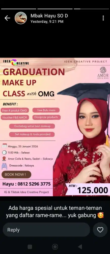 GRADUATION MAKE UP CLASS