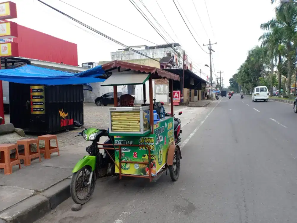 Jual Kreta beserta Gerobak Es tebu Lengkap