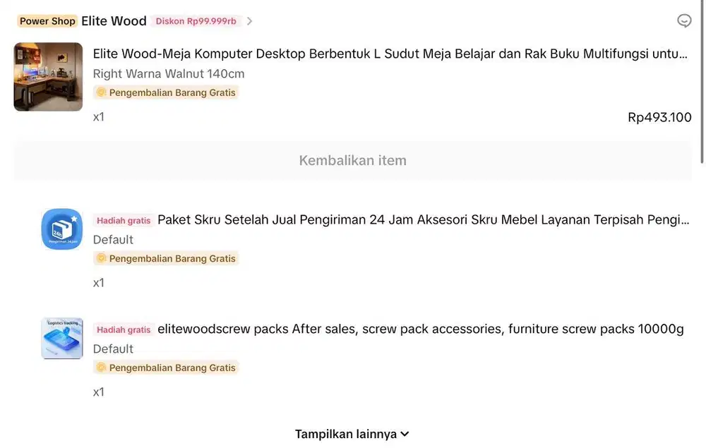 Meja komputer desktop berbentuk L