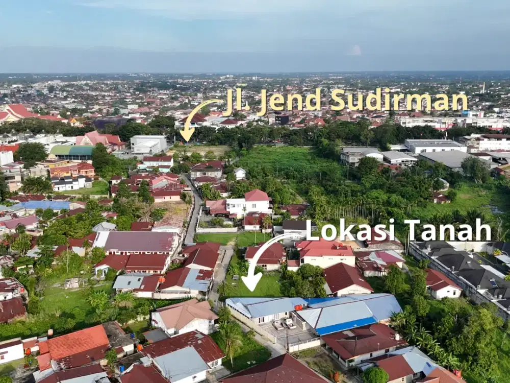 Ke Jl. Sudirman 340-an m, Tanah Dijual: SHM