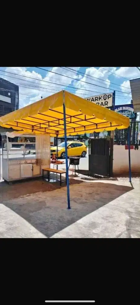 Tenda teratak, tenda kanopi kain, tenda pesta, tenda awning