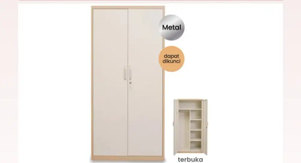 LEMARI 2 PINTU METAL