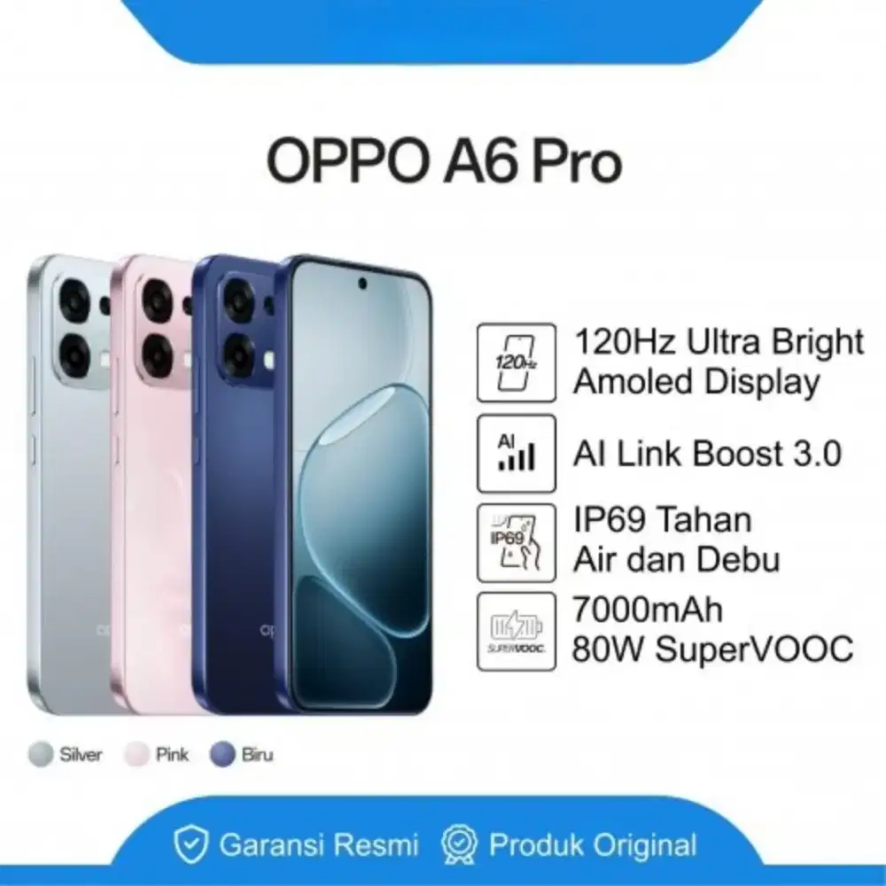 OPPO A6 PRO 8/256GB BISA KREDIT SYARAT KTP SAJA