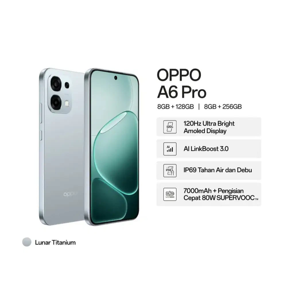 OPPO A6 PRO 8/128GB BISA KREDIT SYARAT KTP SAJA
