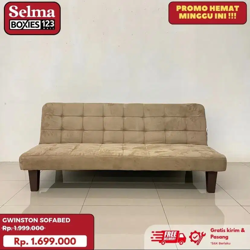 Sofabed bludru selma
