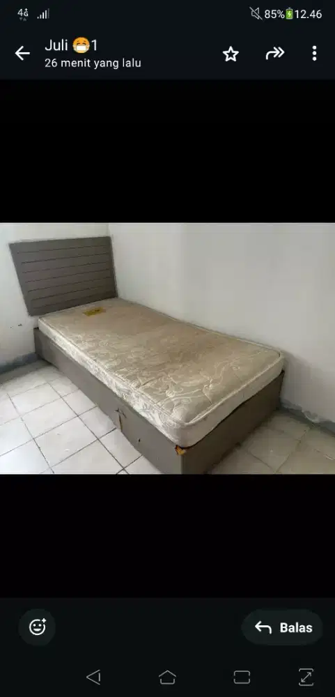 kasur mulus UK kecil ya siap di tidurin ya