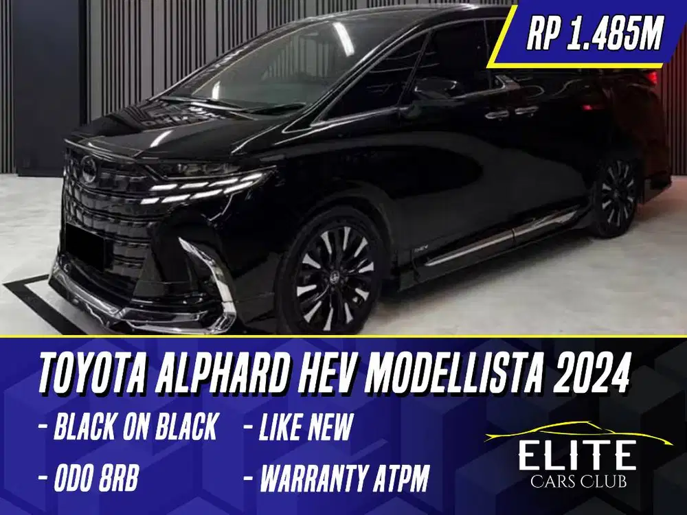 Toyota Alphard HEV Hybrid Modellista 2024 Black Hitam Modelista