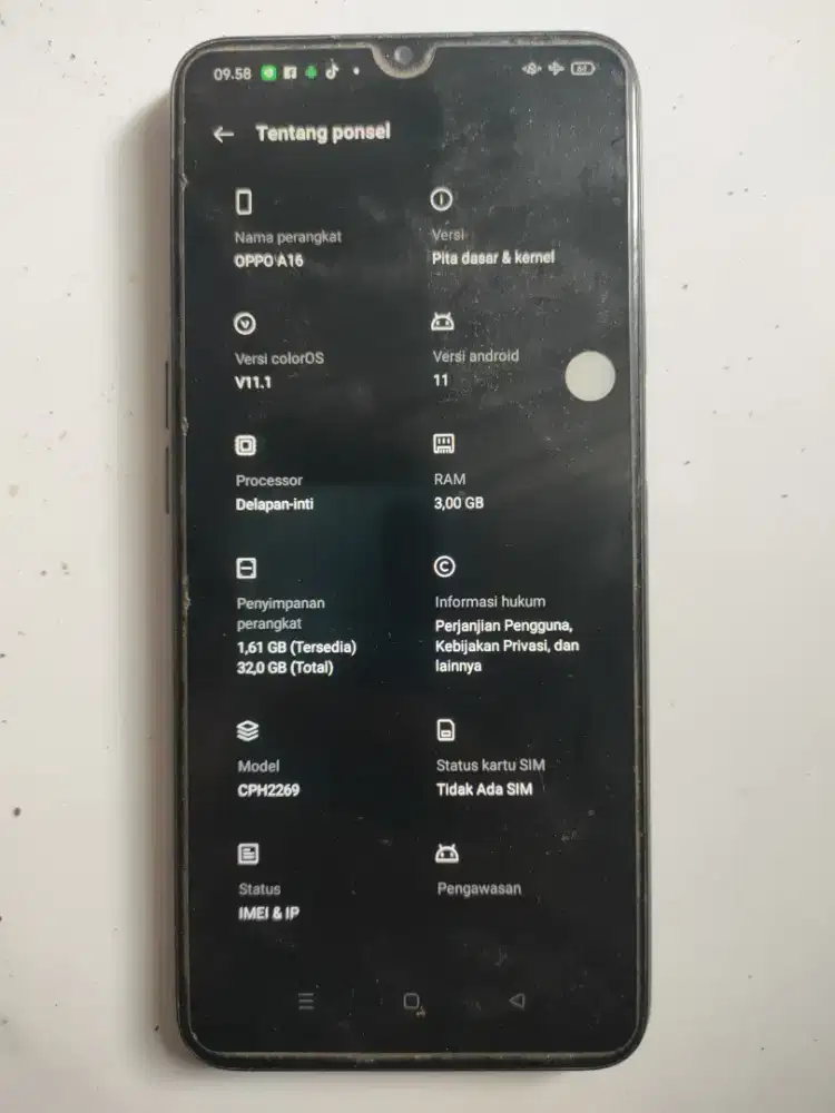 OPPO A16 RAM 4/32GB Mulus Siap Pakai, Murah, Cocok utk anak sekolah