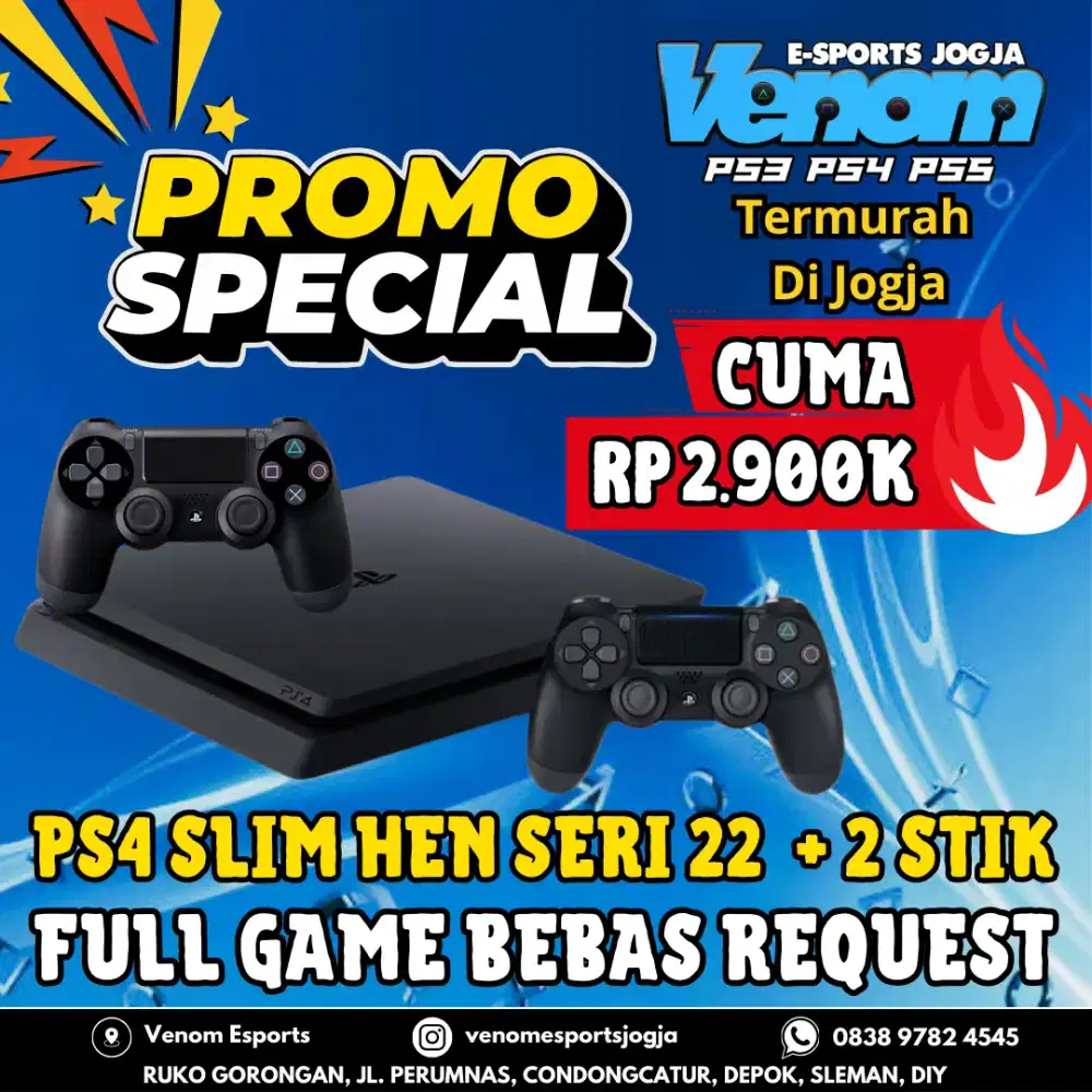 MURAH! PS4 SLIM SERI 22 BARU EX LUAR FULL GAME BEBAS REQUEST