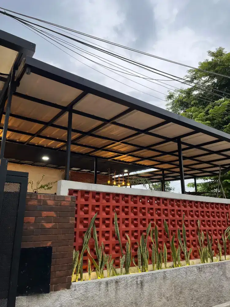 Menerima pembuatan kanopi besi hollow galvanis atap alderon