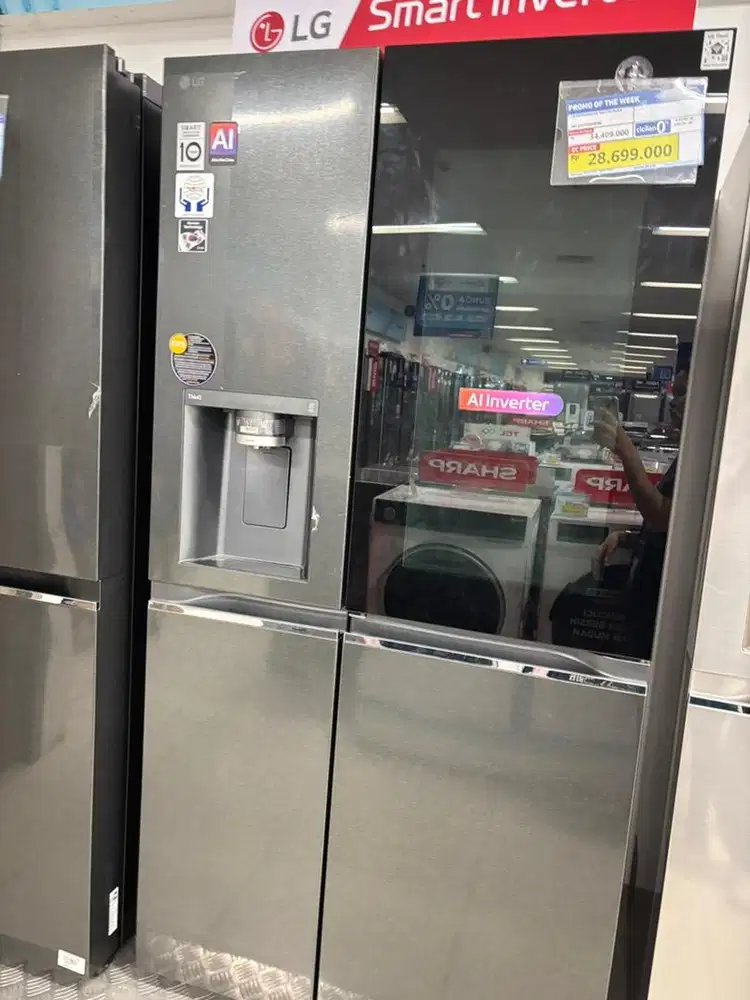 LG KULKAS KETOK 2pintu silver